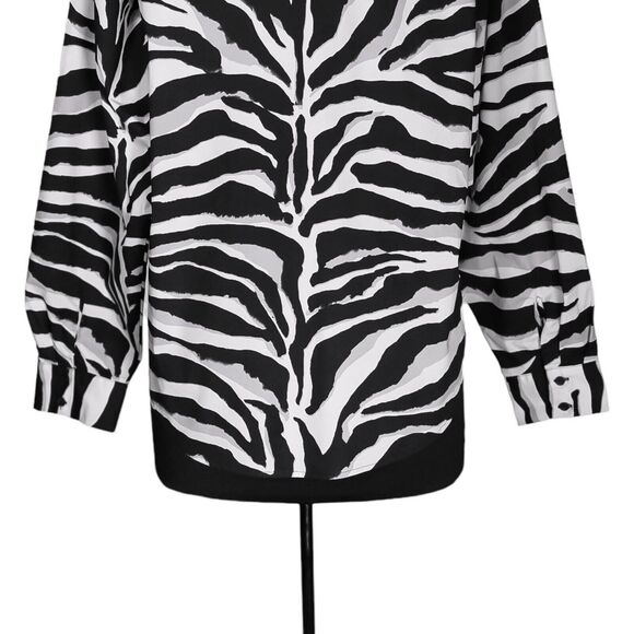 Express Women's Shirt Button Up Animal Print Stretch Oversized Boyfriend Top S - Picture 7 of 8